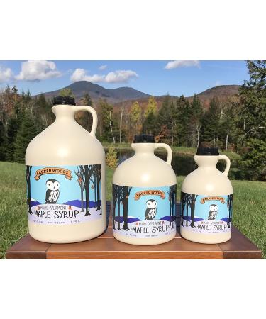 Organic Vermont Maple Syrup - Grade A Amber Rich Quart Jug (32 oz) | Barred Woods - Buy Online on GoSupps.com