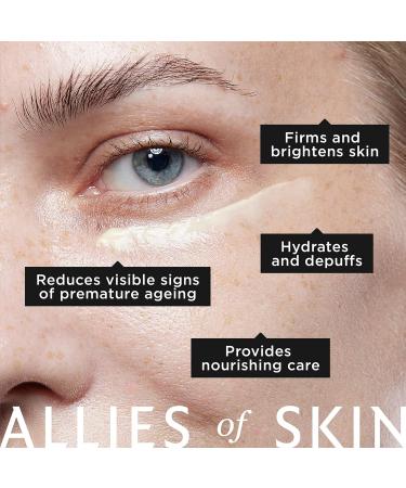 Allies of Skin Peptides & Omegas Firming Eye Cream - Anti-Aging Formula with Vitamin C Bakuchiol & Ceramide for Dark Circles Wrinkles & Puffiness - 0.5 oz - Buy Online on GoSupps.com