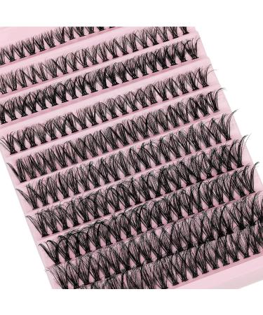 QUEWEL DIY Eyelash Extensions Set - 200 PC Thin Band Lashes with Bond & Seal Waterproof Cluster Applicator | At-Home LASH Extension Kit (QD02-MIX8-18) - Buy Online on GoSupps.com