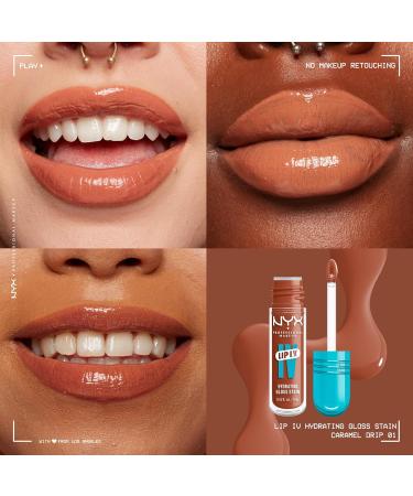 NYX Professional Makeup Lip IV Gloss up to 12h hydration highly pigmented shiny finish Caramel Drip - Buy Online on GoSupps.com