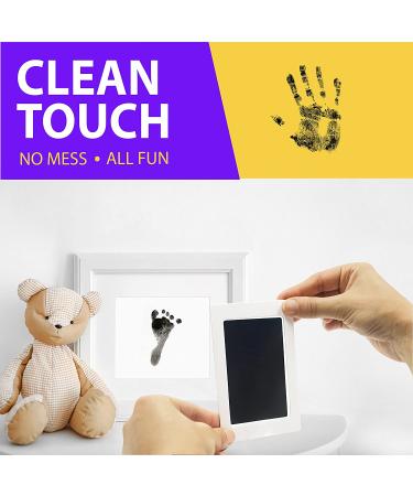 Inkless Baby Handprint and Footprint Kit - Safe, Clean Touch Ink Pad for Babies - Perfect Family Memory or Gift - Black Print by Tiny Gifts - Buy Online on GoSupps.com