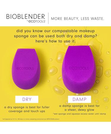 EcoTools Bioblender By Makeup Sponge For Liquid And Cream Make-Up Purple 1 Count (Pack of 1) 3175 1 Count (Pack of 1) Makeup Sponge - Buy Online on GoSupps.com