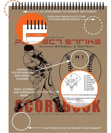 Perfect Strike Baseball Scorebook with Rules & Scoring Instructions - Ideal for Baseball & Softball - Buy Online on GoSupps.com