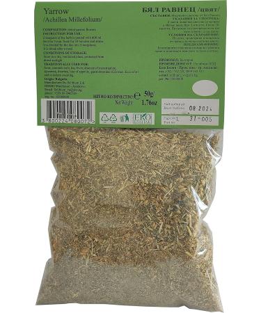 Yarrow - Achilea Millefolium - Pure Natural Herbal Tea - 1.76oz / 50g - Buy Online on GoSupps.com
