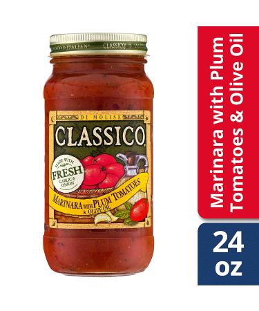 Classico Marinara Pasta Sauce - 24 oz Jar with Plum Tomatoes & Olive Oil - Buy Online on GoSupps.com