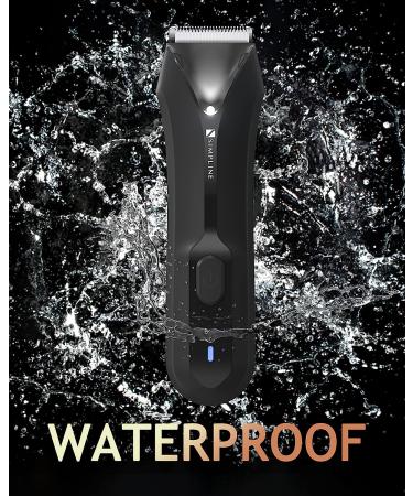 Men's Body Hair Trimmer with LED Light | Waterproof Electric Groin Hair Trimmer for Men | Includes 3 Guard Combs and Charging Dock - Buy Online on GoSupps.com