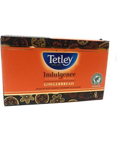 Tetley Indulgence Gingerbread Black Tea - Limited Edition 20 Tea Bags 40 Grams Contains Caffeine - Buy Online on GoSupps.com