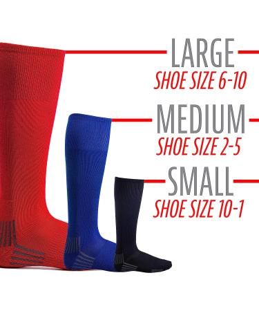 Franklin Sports Youth Baseball + Softball Knee Socks - Boys + Girls Tall Sports Socks - Black - Size Small - Buy Online on GoSupps.com
