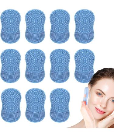 Silicone Face Scrubber - Deep Cleaning Face Scrubbing Silicone Brush Manual Massaging Face Scrubber with Soft Bristles for Camping Travelling Blue - Buy Online on GoSupps.com