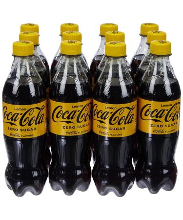 Coca-Cola Zero Lemon - Sugar-Free Calorie-Free Fruity Refreshing Drink (12 x 500ml) - Caffeinated Soft Drink - Buy Online on GoSupps.com