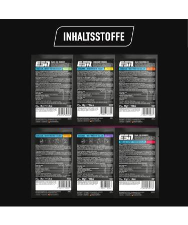 Buy ESN Isoclear Whey Isolate Protein Powder Sample Bundle - 6x30g Varieties | Fruity Delicious Taste Clear Whey Tested Quality - Made in Germany - Buy Online on GoSupps.com