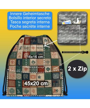 Loxato Gym Bag for Men & Women - Large Sports Bag 45x50x8 cm | Ideal for Young Athletes - Durable Cord Strain Design - Versatile Backpack for Gym & Leisure - Buy Online on GoSupps.com