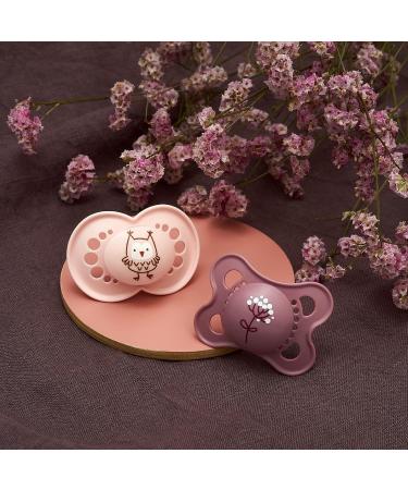 MAM Original Pacifier Set of 2 - Rubber Pink 2-6 Months with Cover | Shop Internationally - Buy Online on GoSupps.com