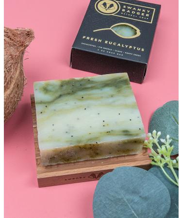 Swanky Badger Natural Eucalyptus Soap Bar - Refreshing and Invigorating - Buy Online on GoSupps.com