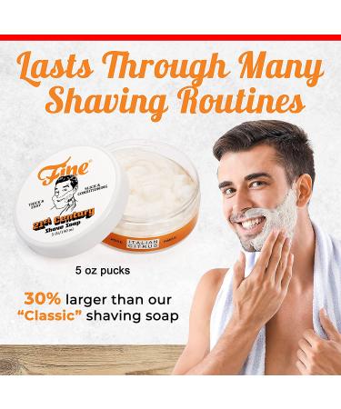 Mr. Fine 21C Shaving Soap XL 5oz Tub - Italian Citrus Fragrance - Premium Formula, Thicker than Cream - No Artificial Colors - Buy Online on GoSupps.com