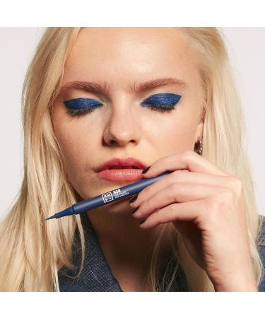 3ina Color Pen Eyeliner 830 - Dark Blue Liquid Liner | Longwear, Vibrant Matte Finish | Smudgeproof, Flake Proof | Cruelty Free, Paraben Free, Vegan | Navy Blue Makeup - Buy Online on GoSupps.com