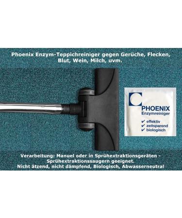Phoenix Enzyme Carpet Cleaner 10x20g - Eco-Friendly Stain Remover for Carpet & Curtains - 10-15L Seal Bag - Buy Online on GoSupps.com