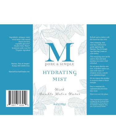 Martine Facial Mist Spray - Hydrate Tone & Soften Skin | Double Helix Water & Rose Oil - 4 oz - Buy Online on GoSupps.com