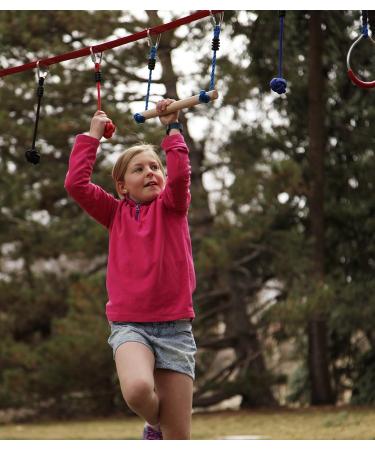 Slackers NinjaLine 36' Intro Kit - Red/Blue | Fun Outdoor Ninja Warrior Course Set - Buy Online on GoSupps.com