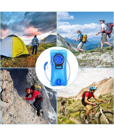 Hydration Bladder 1.5L 2L 3L - Upgraded Leak-Proof Water Reservoir for Hiking Camping Running Cycling | Blue 2L - Buy Online on GoSupps.com