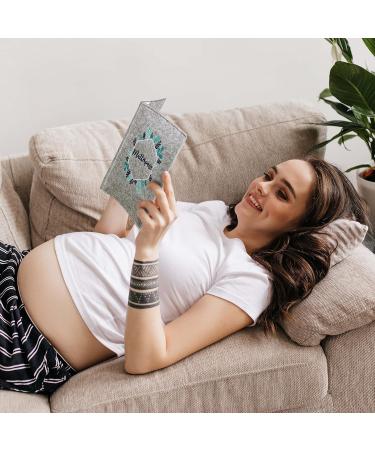 Cozy Raccoon Mutterpass Cover - Hexagon Eucalyptus Felt | Made in Germany | Personal Gift for Pregnant Mothers | Indoor Pockets for Insurance & Ultrasound Images - Buy Online on GoSupps.com