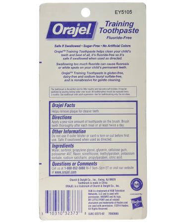 Orajel My Little Pony Training Toothpaste & Toothbrush - Fluoride-Free for Kids 3-4 Years - Pinkie Fruity Flavor 1 oz - Buy Online on GoSupps.com