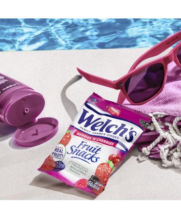 Welch's Fruit Snacks Berries & Cherries - Gluten Free Bulk Pack (40 Individual 0.9oz Bags) - Buy Online on GoSupps.com