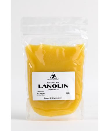 Lanolin Anhydrous USP Grade Ultra Refined Skin Lip Moisturizing 100% Pure 1 LB