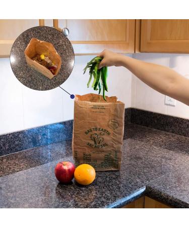 Bag to Earth -12C- Kitchen Food Waste Bag - Compostable Bag - Leak Resistant Cellulose Liner - Plastic Free - Small - 12 Bags - Buy Online on GoSupps.com
