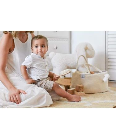 Fephas Baby Diaper Caddy Organizer- Cotton Rope Nursery Storage Bin- Portable Diaper Storage Basket for Changing Table and Car- Perfect Baby Shower & Registry Gift - Buy Online on GoSupps.com