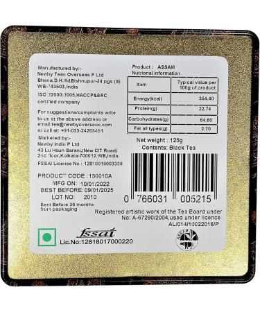 Newby Teas Assam Classic Caddy 125 g - Buy Online on GoSupps.com