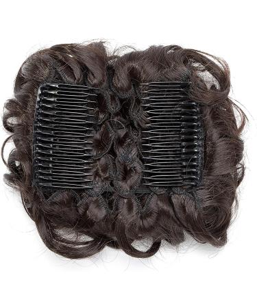 Medium Brown Drawstring Ponytail Hair Extensions for Messy Curly Wavy Up Do - Buy Online on GoSupps.com