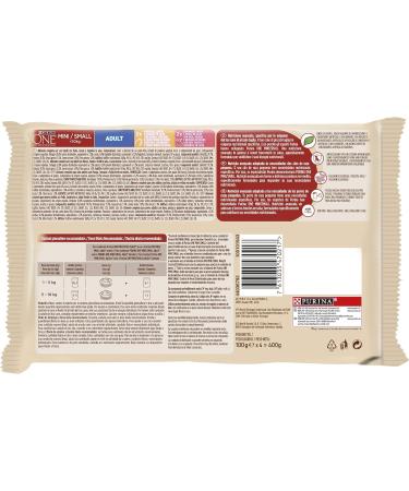 Purina One Mini Adult Wet Food for Small Dogs - 10 kg Bocconi in Sauce with Chicken Beef & Vegetables - 40 Pack (10 x 4 Bags 100g Each) - International Shipping Available - Buy Online on GoSupps.com