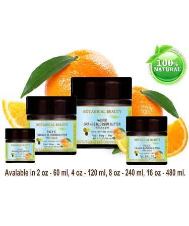 Natural Pacific Orange Blossom Butter | 4 oz | Skin Hair Lip & Nail Care by Botanical Beauty - International Shipping Available - Buy Online on GoSupps.com