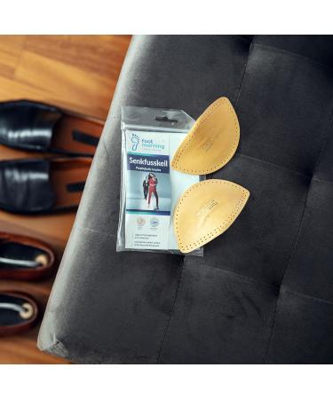 Senkfusskeil Arch Insoles - Sheepskin Leather Shoe Inserts for Sensitive Feet (Men 11-13) - Self-Adhesive Midfoot Wedge - Buy Online on GoSupps.com