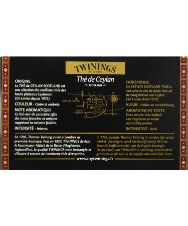  Twinings Twinings Th de Ceylan Scotland 20 Sachets 40 g. - Buy Online on GoSupps.com