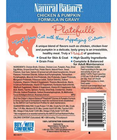 Natural Balance Platefulls Wet Cat Food 3oz (Pack of 24) - No Artificial Colors - Buy Online on GoSupps.com