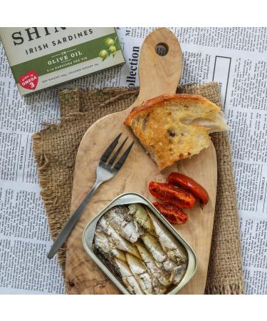 Pack of Shines Irish Tinned Sardines - 3 Flavours Tomato Sauce Olive Oil and Sunflower Oil - Pilchards - Low Carb and High Protein - Canned Fish High in Omega 3 - 3x 106g Cans - Buy Online on GoSupps.com