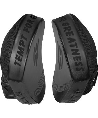 Hawk Sports All-Black Leather Punching Mitts for Martial Arts and Boxing Training - Men, Women, Kids - Buy Online on GoSupps.com