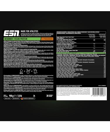ESN Vegan Designer Protein Powder with Soy - Salted Caramel Mocha - 900g - Buy Online on GoSupps.com
