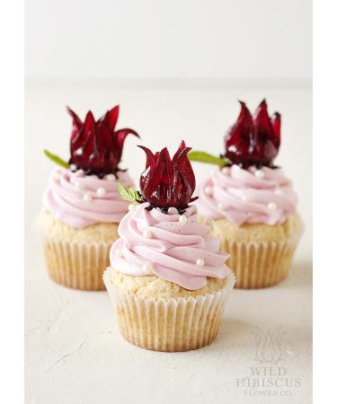Wild Hibiscus Flowers in Syrup 250g - Exotic Edible Flowers for Cocktails and Desserts - Buy Online on GoSupps.com