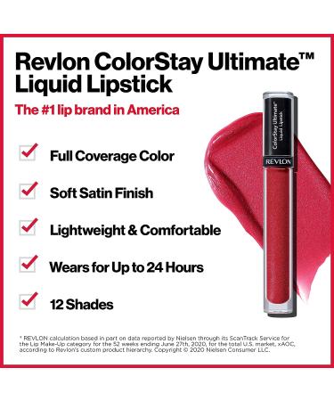 Revlon ColorStay Ultimate Longwear Liquid Lipstick in Nude 075 - Satin Finish, 0.07 Oz (Pack of 1) - Buy Online on GoSupps.com
