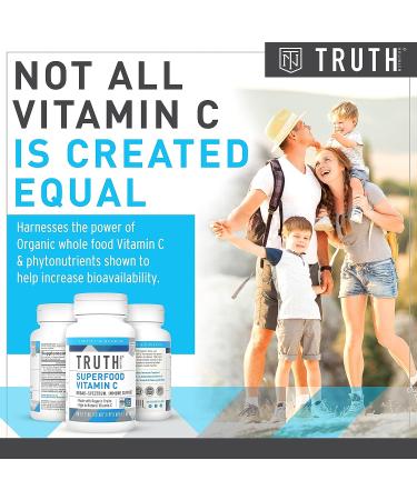 Organic Vitamin C Superfood Blend - 60 Capsules Vegan Supplement with Acerola Cherry, Amla, Rosehip and Camu Camu - Buy Online on GoSupps.com