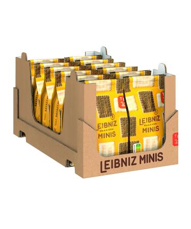Leibniz Minis Black & White 12 pack crispy cocoa biscuits with white chocolate in small format large packing as a supply or for sale (12 x 125 g) Minis Black'n White 125 g (12 pack)