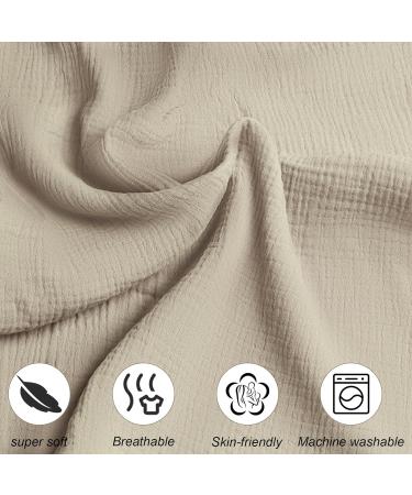 Breastfeeding Cover - Muslin Cotton Nursing Cover for Breastfeeding, Car Seat & Stroller - Khaki - Buy Online on GoSupps.com