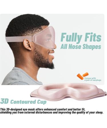 Ultimate Pink Dreamer 3D Sleep Mask - Luxurious Light Blocking Silk Eye Mask with Earplugs for Men & Women | International Shipping Available - Buy Online on GoSupps.com