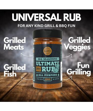 SALDVA Universal BBQ Seasoning All Purpose - Ultimate Rub - 230g - Buy Online on GoSupps.com