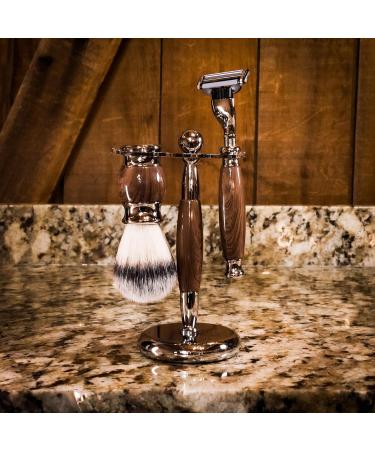 Union Razors SS4W Three Piece Shave Kit | Premium Razor Shaving Brush & Stand for Men - International Shipping Available - Buy Online on GoSupps.com