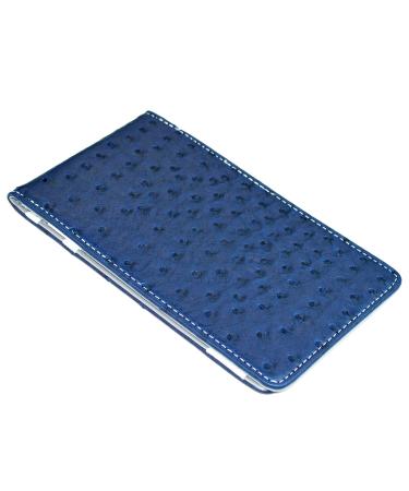 ON PAR Premium Ostrich Effect Golf Scorecard Holder Navy/Grey