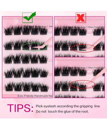 Self Adhesive Eyelashes - No Glue Needed Natural Look Reusable Waterproof Wispy Fluffy Lashes with Tweezer - Buy Online on GoSupps.com